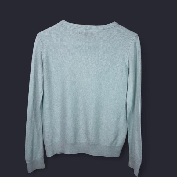 Banana Republic Mint Green Lightweight Crewneck Sweater | Minimalist Chic Preppy - Picture 5 of 5